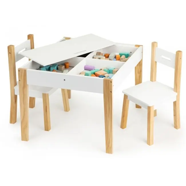 Set de masa cu doua scaune pentru copii ecotoys oti43 edeedioti43