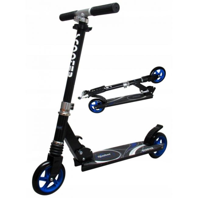 Trotineta pliabila cu roti de 145 mm r-sport h7 - negru - albastru edeedih7albastru