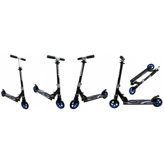 Trotineta pliabila cu roti de 145 mm r-sport h7 - negru - albastru edeedih7albastru