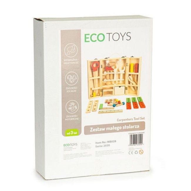 Trusa cu unelte xxl  din lemn ecotoys mb028 edeedimb028