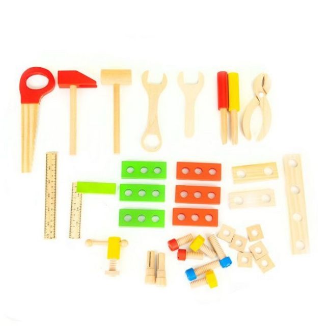 Trusa cu unelte xxl  din lemn ecotoys mb028 edeedimb028