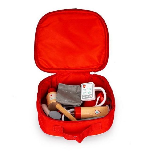 Trusa medicala cu 9 elemente din lemn ecotoys 4501 edeedi4501