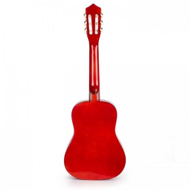 Chitara din lemn pentru copii cu 6 corzi ecotoys hx18026-34, 86 x 31 cm - rosu edeedihx18026-34red