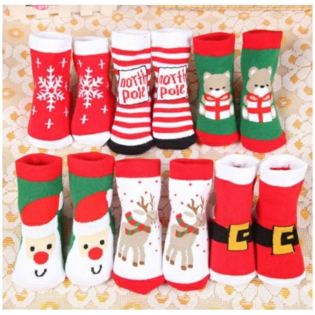 Sosetele flausate pentru bebelusi - Merry Christmas MBSKK148-C21