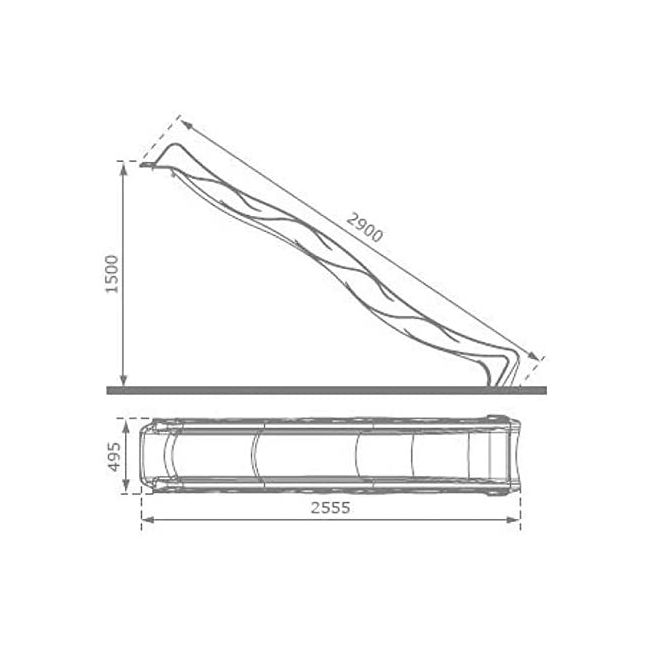 Tobogan hdpe tsuri rampa 150 cm lime green kb402.015.013.001