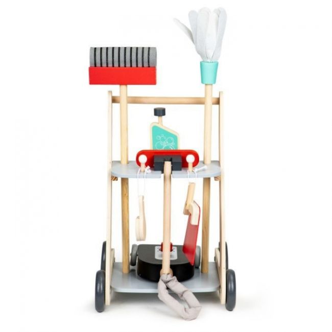 Antemergator din lemn xxl cu aspirator si elemente pentru curatenie ecotoys 4404 edeedi4404