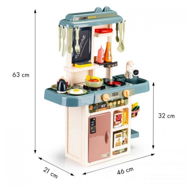 Bucatarie pentru copii cu sunete, led-uri si dispenser de apa ecotoys hc483303 edeedihc483303