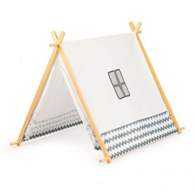 Cort de joaca pentru copii, tip wigwam (indian), cu structura din lemn ecotoys 8111 edeedi8111