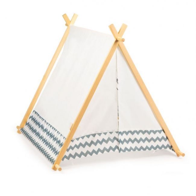 Cort de joaca pentru copii, tip wigwam (indian), cu structura din lemn ecotoys 8111 edeedi8111