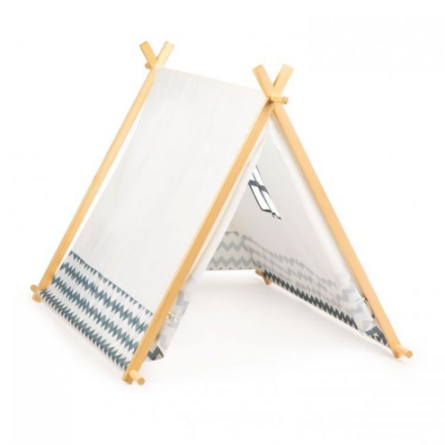 Cort de joaca pentru copii, tip wigwam (indian), cu structura din lemn ecotoys 8111 edeedi8111