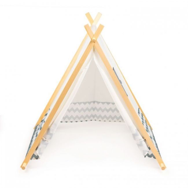 Cort de joaca pentru copii, tip wigwam (indian), cu structura din lemn ecotoys 8111 edeedi8111