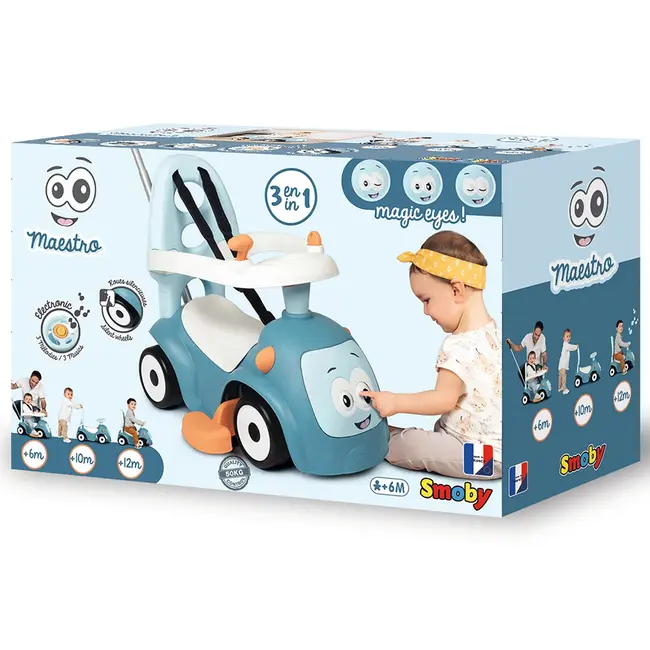 Masinuta de impins smoby maestro blue hubs7600720304