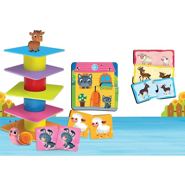 Joc de logica 4 in 1 - animalute jucause