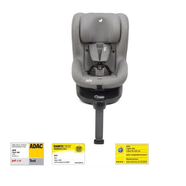 Joie - Scaun auto i-Spin 360° Gray Flannel, nastere - 105 cm BBBC1801KAGFL000
