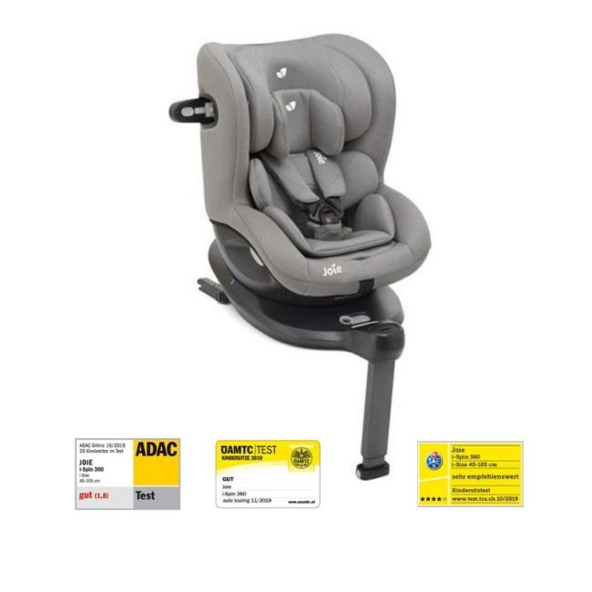 Joie - Scaun auto i-Spin 360° Gray Flannel, nastere - 105 cm BBBC1801KAGFL000