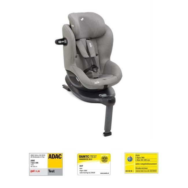 Joie - Scaun auto i-Spin 360° Gray Flannel, nastere - 105 cm BBBC1801KAGFL000