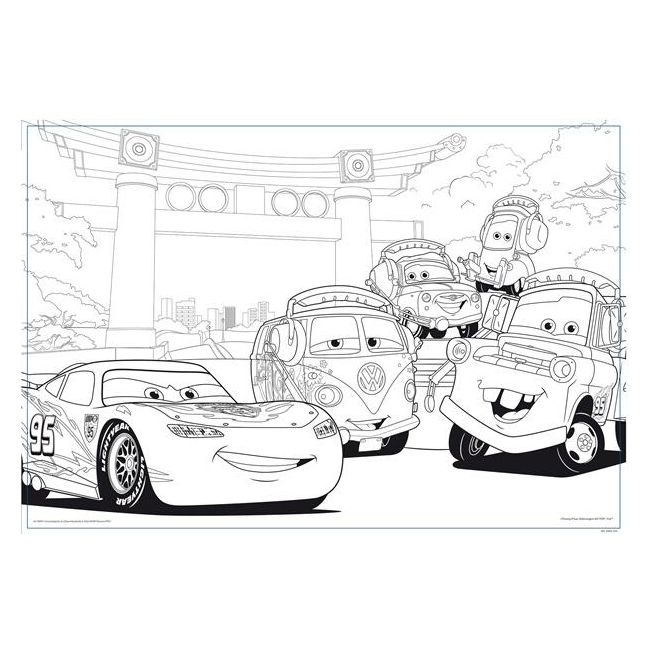 Puzzle de colorat - cars (108 piese)