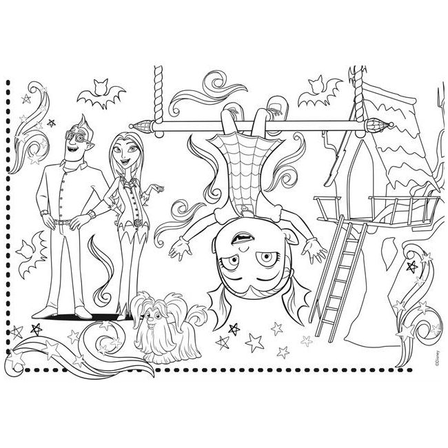 Puzzle de colorat - vampirina (24 piese)