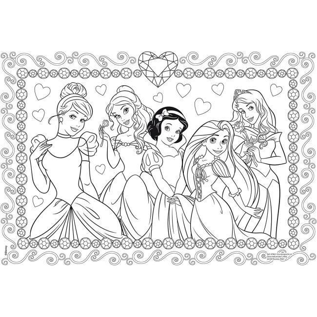 Puzzle de colorat maxi - printese minunate (35 piese)