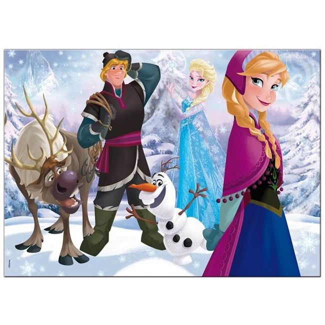Puzzle de colorat maxi - regatul de gheata (35 piese)