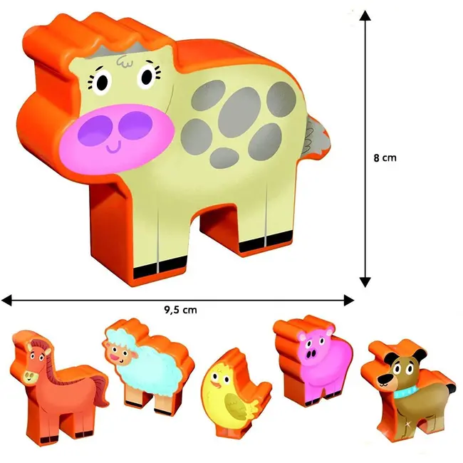 Puzzle de podea - distractie la ferma (12 piese)