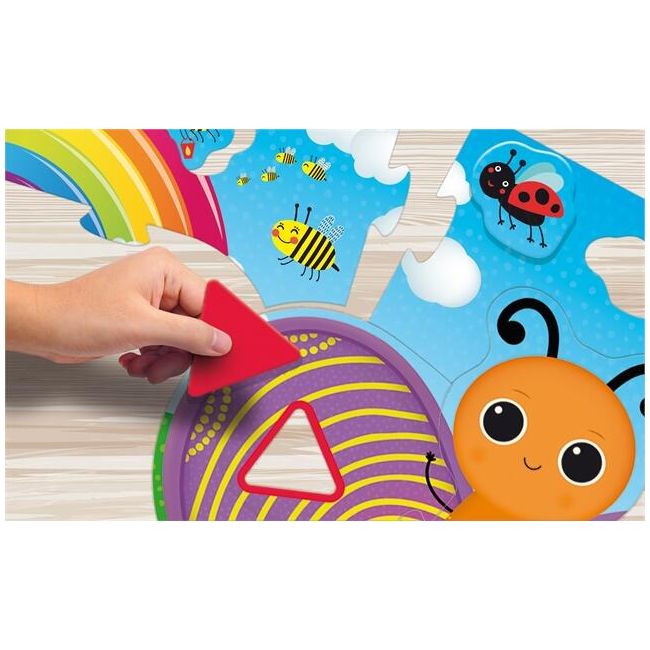 Puzzle de podea - fluturas cu forme si culori (29 piese)