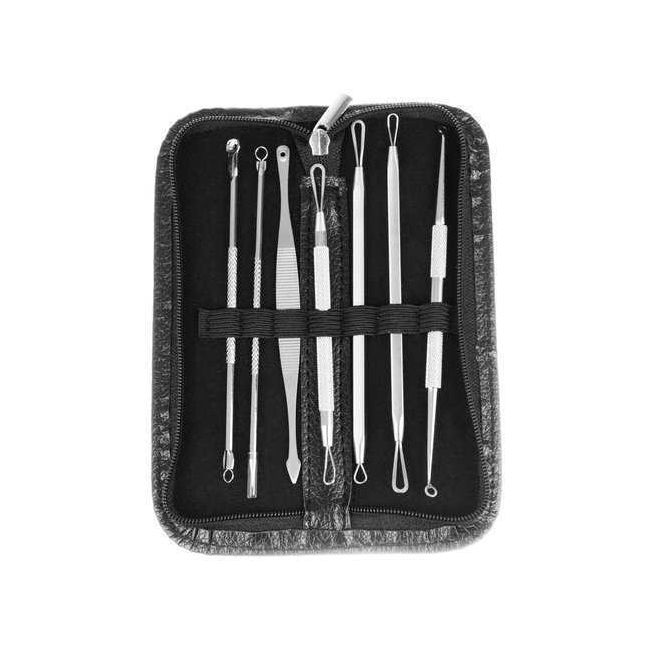 Set  trusa cu 7 pensete profesionale cu 2 capete pentru extractie puncte negre Iso Trade MY45012 BBJMY45012_Initiala