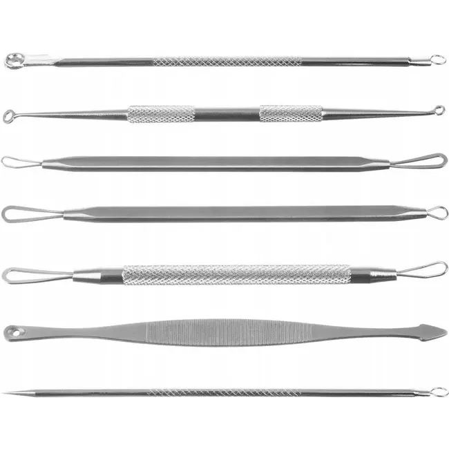 Set  trusa cu 7 pensete profesionale cu 2 capete pentru extractie puncte negre Iso Trade MY45012 BBJMY45012_Initiala