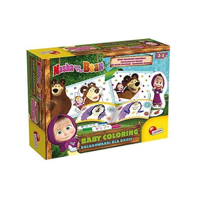 Set de colorat - o zi cu masha si ursul
