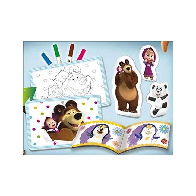 Set de colorat - o zi cu masha si ursul