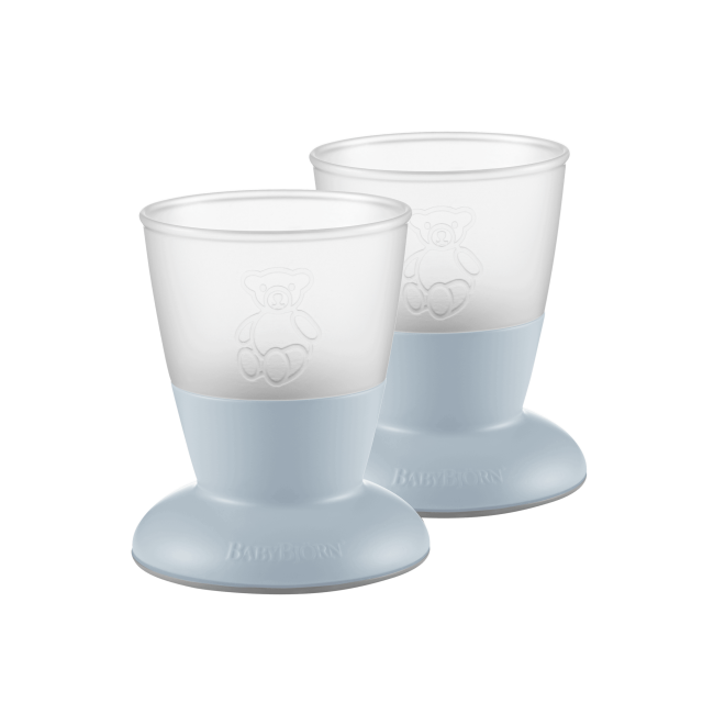 BabyBjorn - Set Pahare pentru bebe (2 buc), Powder Blue BSAFE072167A