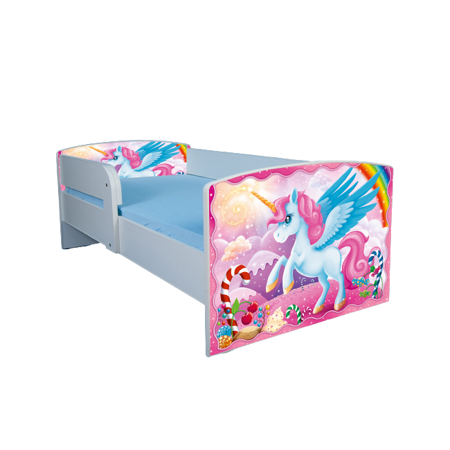 Patut Little Poney Cu Saltea  140x70 cm SafeNest Si Sertar Ptv1899