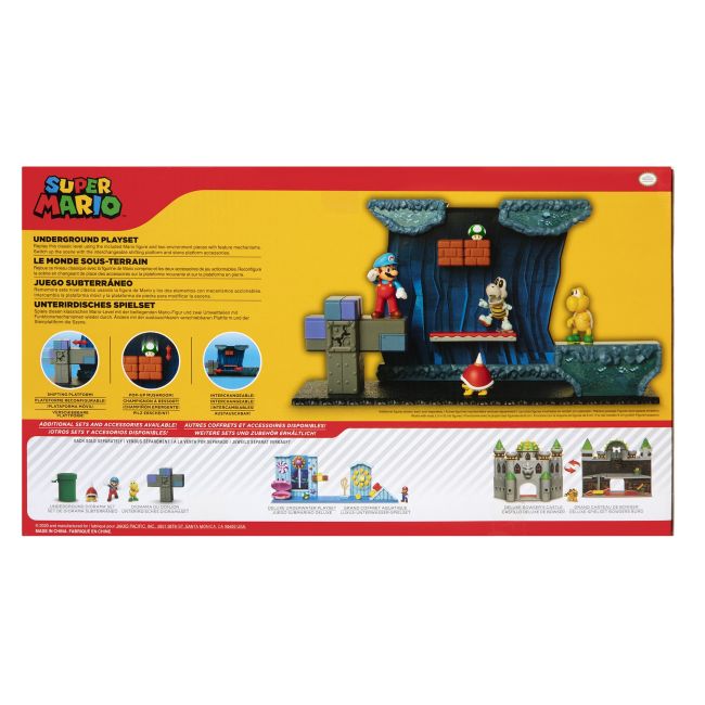Nintendo super mario - set de joaca subteran 6 cm - 404274