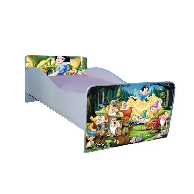 Pat Personalizat Alba Ca Zapada 160x80 Cu Sertar Si Saltea Incluse  Ptv2157