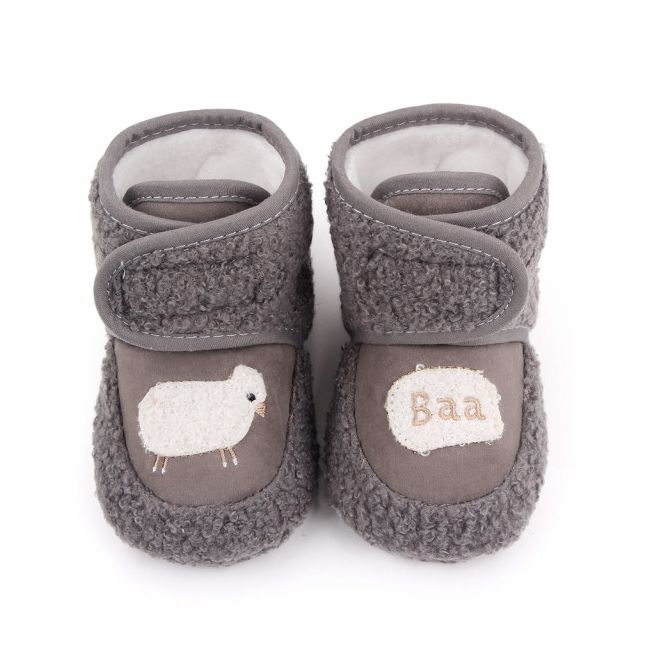 Cizmulite gri cu blanita - Baa MBd2549-3-c3.6-9 luni (Marimea 19 incaltaminte)