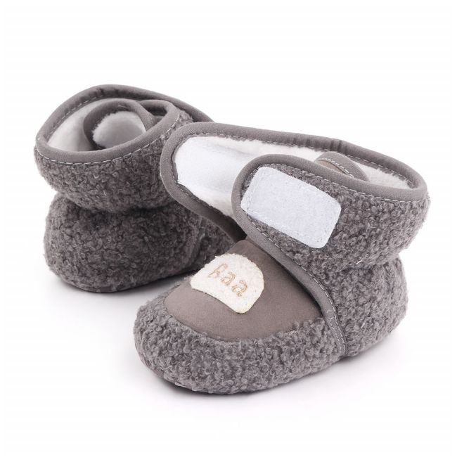Cizmulite gri cu blanita - Baa MBd2549-3-c3.6-9 luni (Marimea 19 incaltaminte)