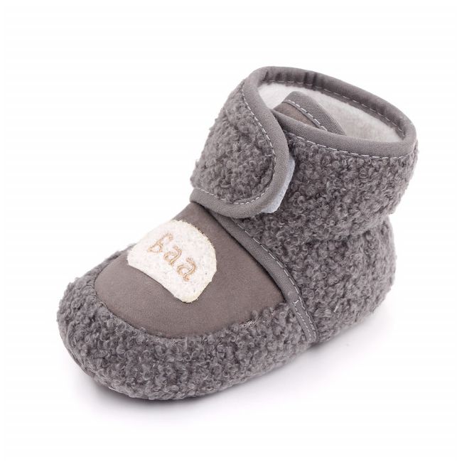 Cizmulite gri cu blanita - Baa MBd2549-3-c3.6-9 luni (Marimea 19 incaltaminte)