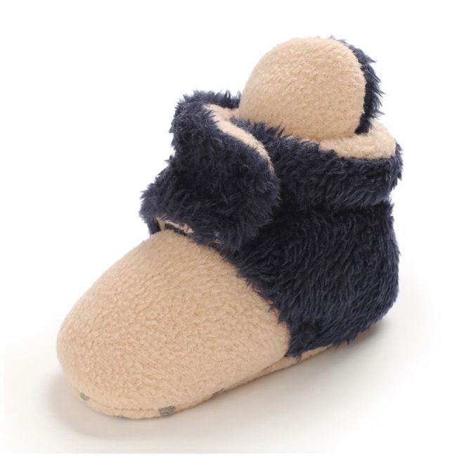Cizmulite plusate crem cu bleumarine pentru bebelusi MDB255-1-sa4