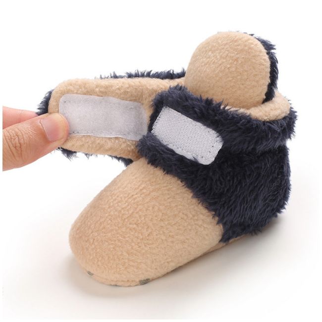 Cizmulite plusate crem cu bleumarine pentru bebelusi MDB255-1-sa4