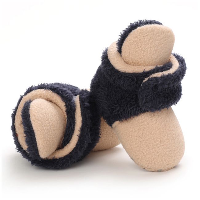 Cizmulite plusate crem cu bleumarine pentru bebelusi MDB255-1-sa4