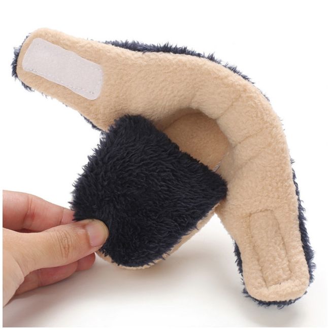 Cizmulite plusate crem cu bleumarine pentru bebelusi MDB255-1-sa4