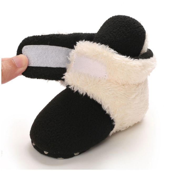 Cizmulite plusate crem cu negru pentru bebelusi MDB255-6-sa3