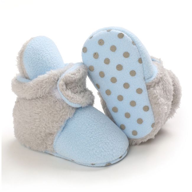 Cizmulite plusate gri cu bleu pentru baietei MBB255-9-sa5