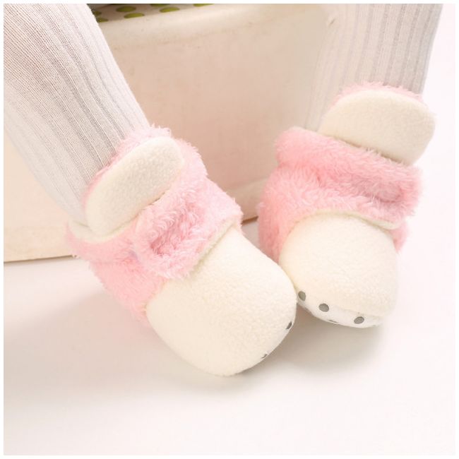 Cizmulite plusate ivoire cu roz pentru fetite MBB255-8-sa5