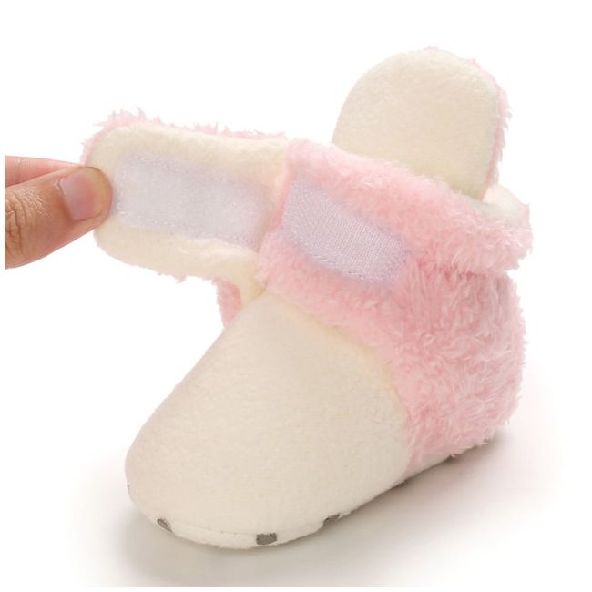 Cizmulite plusate ivoire cu roz pentru fetite MBB255-8-sa5