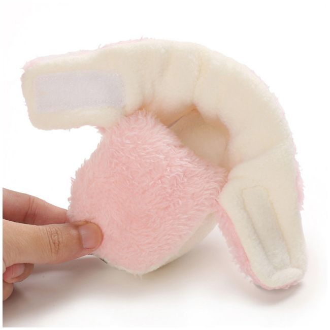 Cizmulite plusate ivoire cu roz pentru fetite MBB255-8-sa5