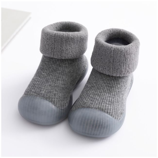 Mocasini gri cu talpa antiderapanta ADDW821-3-MOC1