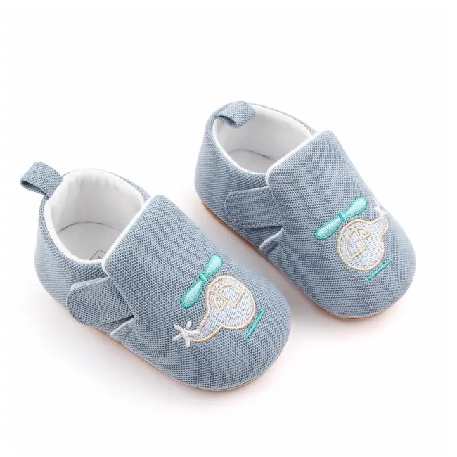 Botosei bleu pentru baietei - Elicopter MBd2599-1-bo6.3-6 luni (Marimea 18 incaltaminte)