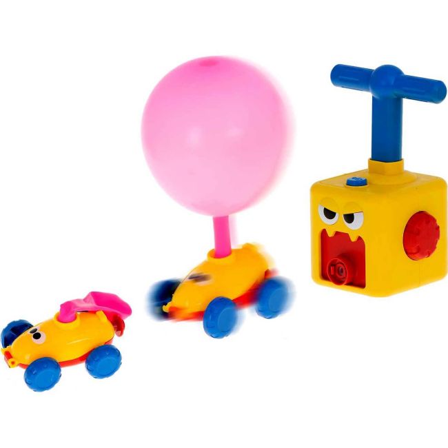 Jucare interactiva Lansator de masini cu balon, Monster Ikonka IK17745 BBJIK17745_Galben