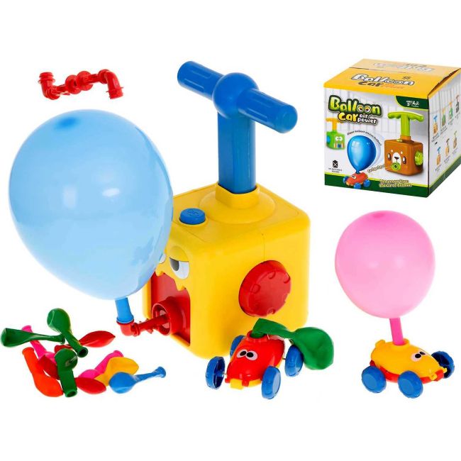 Jucare interactiva Lansator de masini cu balon, Monster Ikonka IK17745 BBJIK17745_Galben